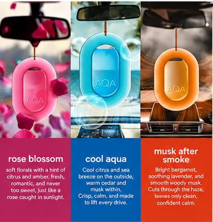 Hanging Car Freshener Assortment Set (Pack of 3) - Auto Accessories, Smoke Odor Remover, Oil Deodorizer, Musk Scent, Cars, Long-Lasting