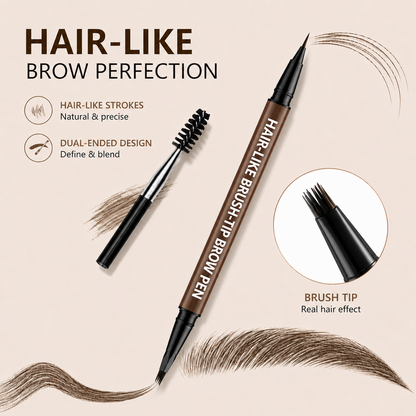 Waterproof Hair-Like Brow Pen – Smudge-Proof, Long-Lasting Natural Eyebrow Pencil