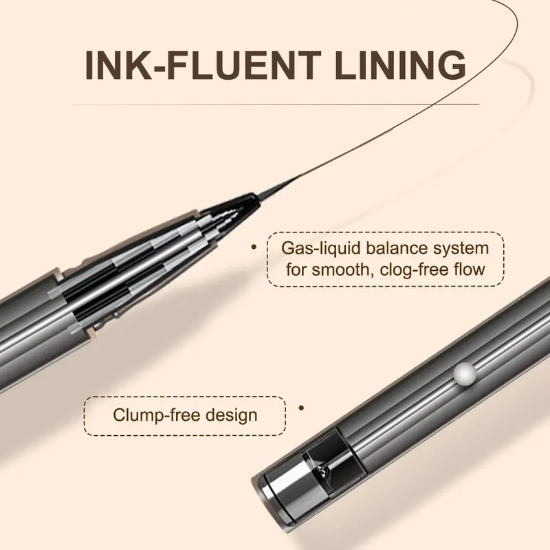 Ultra-Fine Waterproof Liquid Eyeliner, Smudge-Proof, Long-Lasting, Sharp Wing, Beginner Friendly
