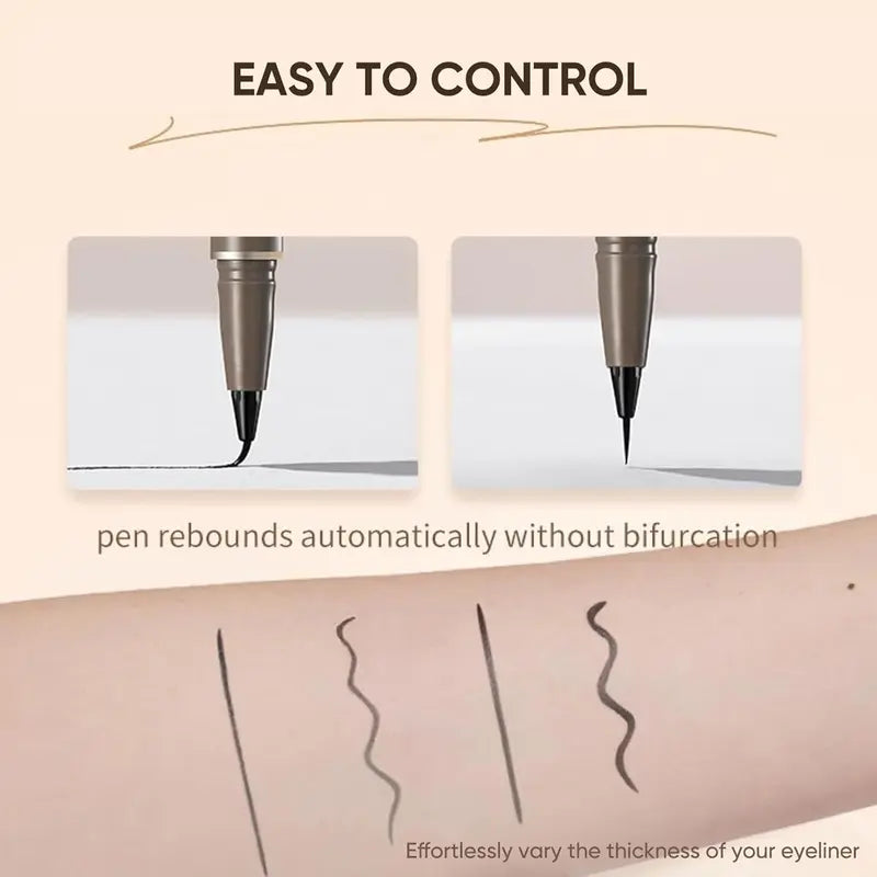 Ultra-Fine Waterproof Liquid Eyeliner, Smudge-Proof, Long-Lasting, Sharp Wing, Beginner Friendly