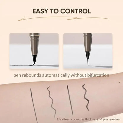 Ultra-Fine Waterproof Liquid Eyeliner, Smudge-Proof, Long-Lasting, Sharp Wing, Beginner Friendly