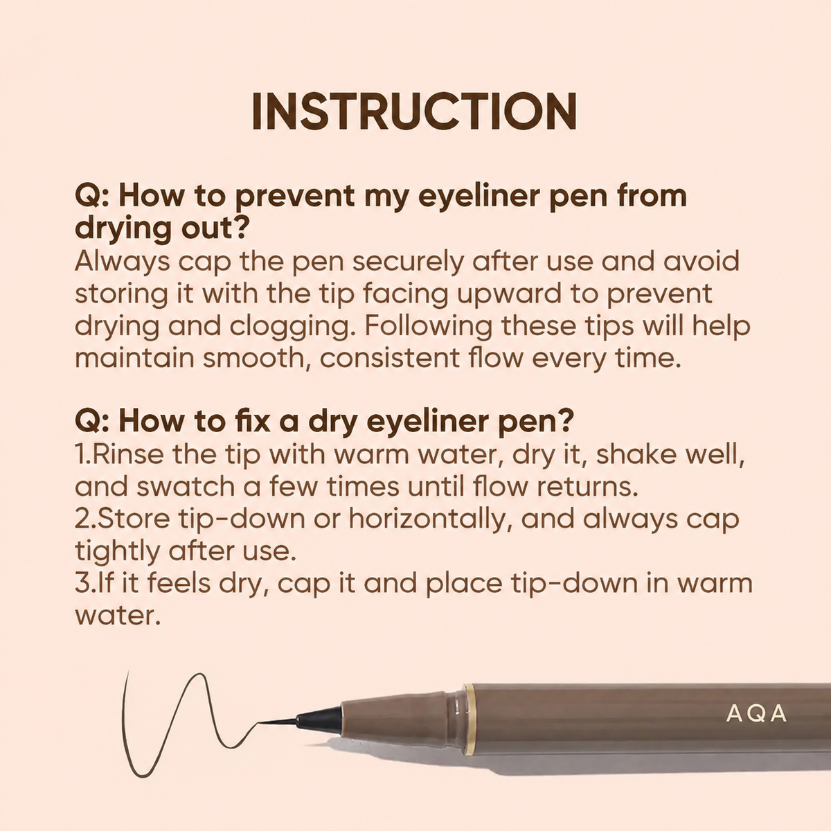 Ultra-Fine Waterproof Liquid Eyeliner, Smudge-Proof, Long-Lasting, Sharp Wing, Beginner Friendly