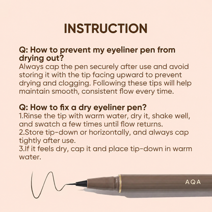 Ultra-Fine Waterproof Liquid Eyeliner, Smudge-Proof, Long-Lasting, Sharp Wing, Beginner Friendly