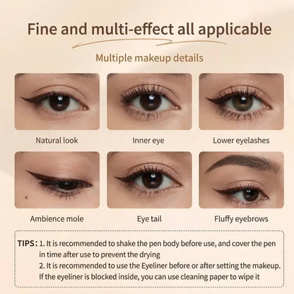 Ultra-Fine Waterproof Liquid Eyeliner, Smudge-Proof, Long-Lasting, Sharp Wing, Beginner Friendly