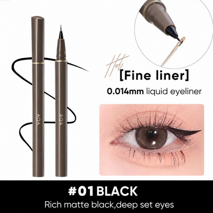 Ultra-Fine Waterproof Liquid Eyeliner, Smudge-Proof, Long-Lasting, Sharp Wing, Beginner Friendly