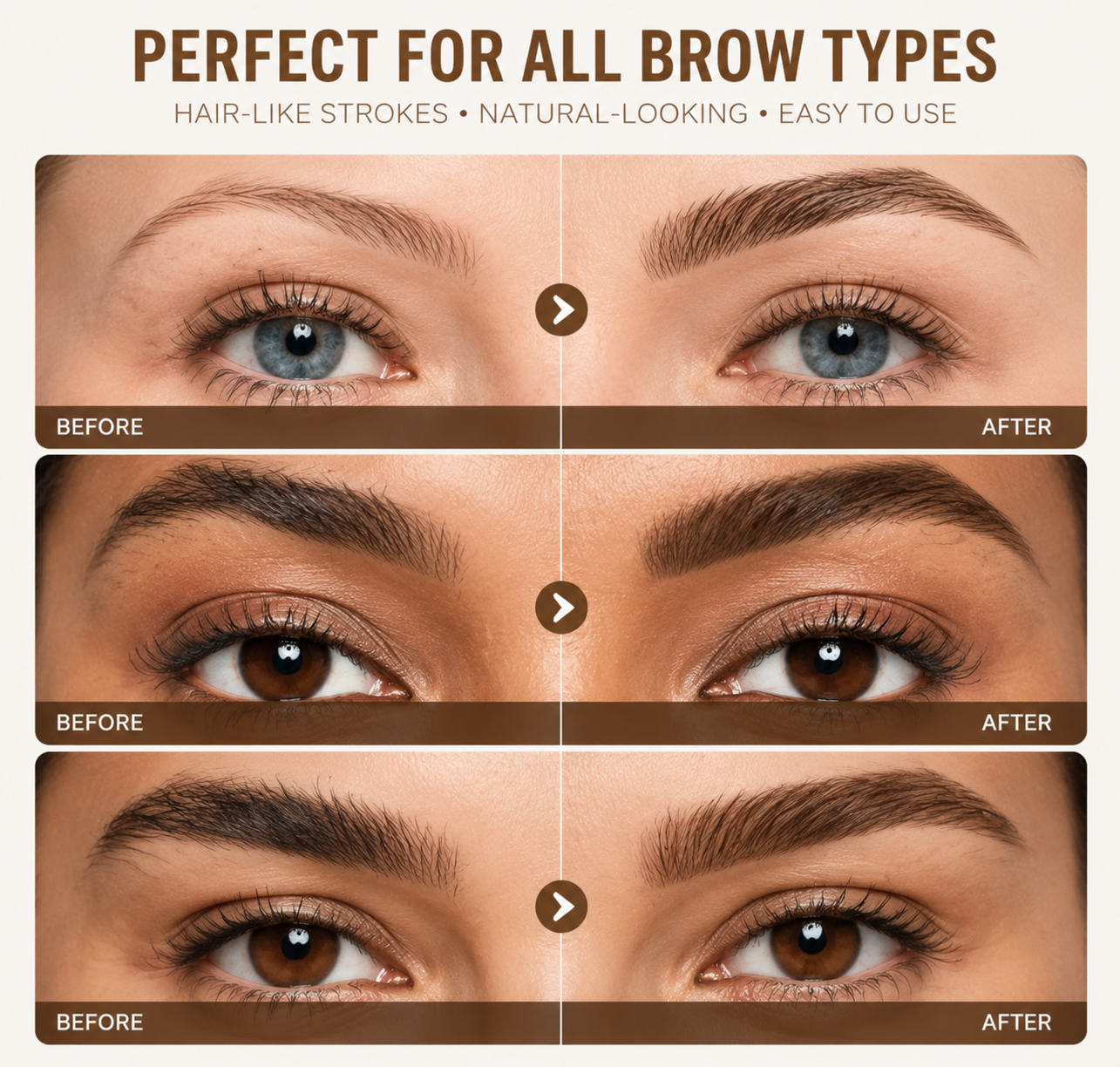 Waterproof Hair-Like Brow Pen – Smudge-Proof, Long-Lasting Natural Eyebrow Pencil