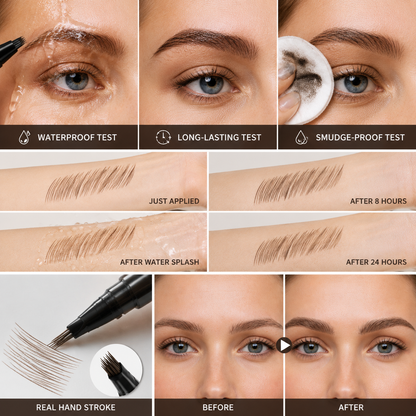 Waterproof Hair-Like Brow Pen – Smudge-Proof, Long-Lasting Natural Eyebrow Pencil